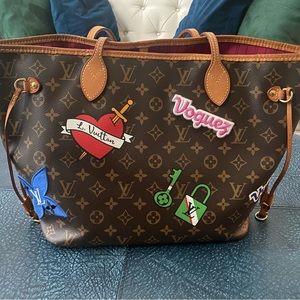 Louis Vuitton Neverfull MM Monogram Canvas Patches